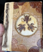 Handmade Leaf and Natural Paper Sea Turtle Scrapbook, Photo Album, or Journal