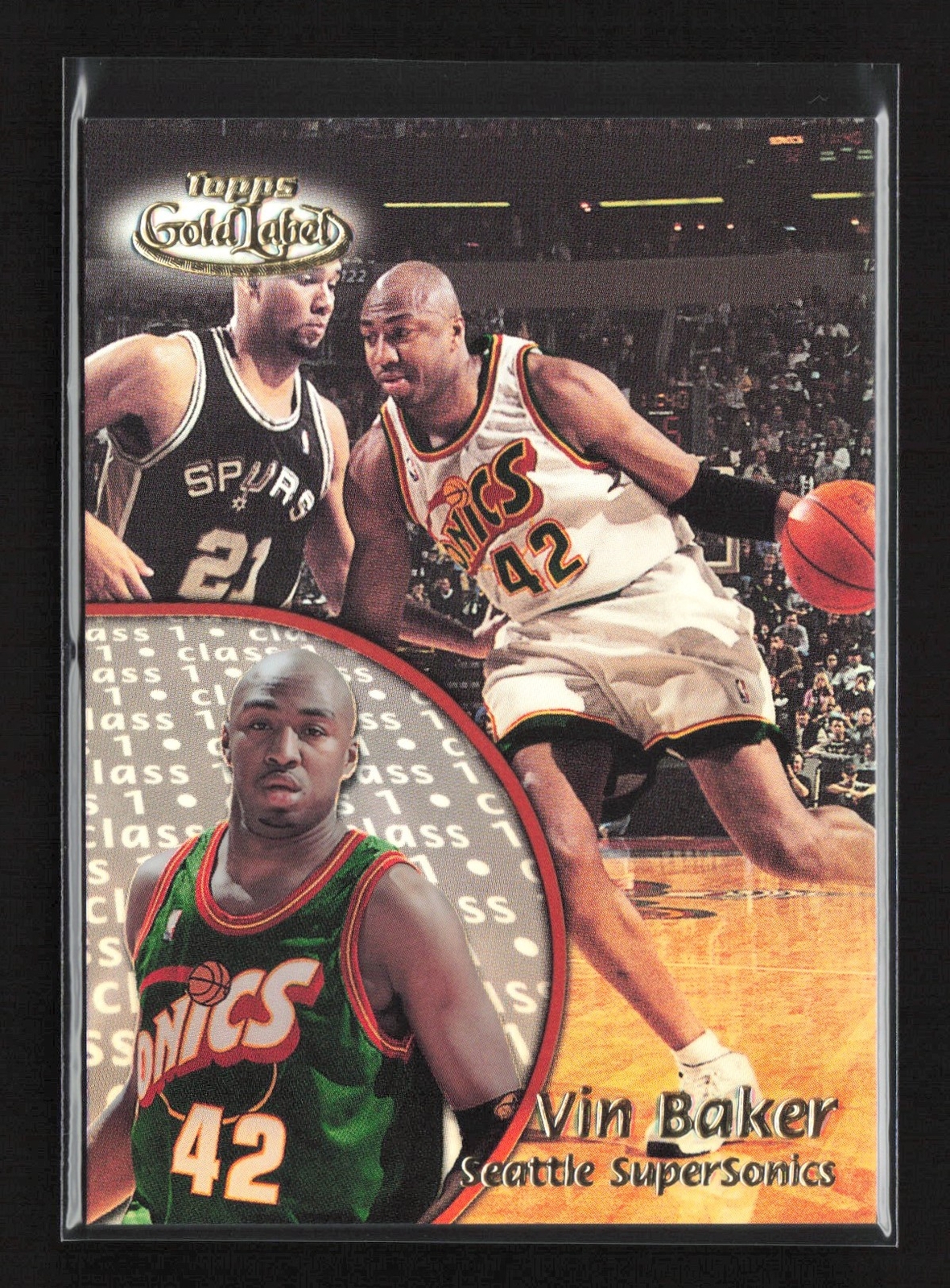 2000-01 Topps Gold Label Class 1 Vin Baker #57 Seattle SuperSonics