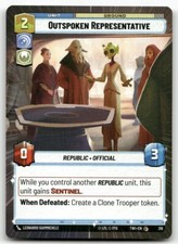 Outspoken Representative (Hyperspace) #316 Star Wars Unlimited TOR NM X1
