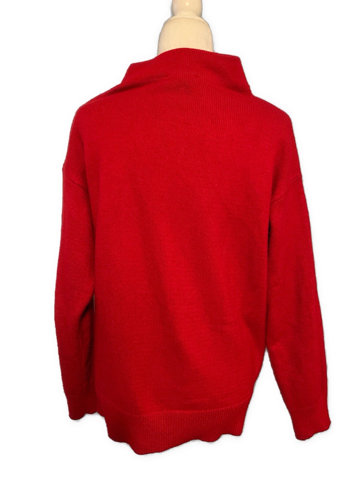 Ann Taylor Solid Red Long Sleeve Mock Neck Long S… - image 4