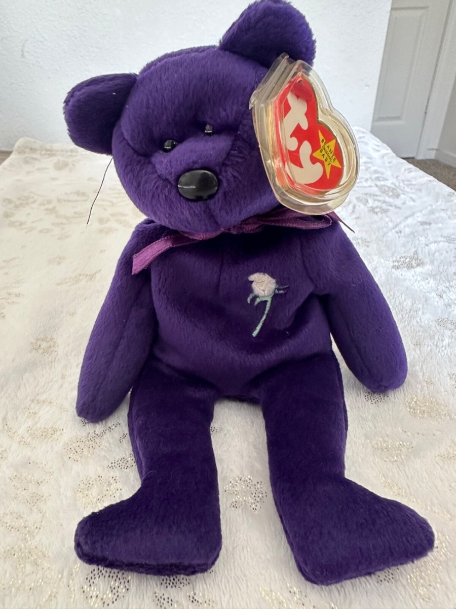 Ty Beanie Baby PRINCESS Diana 1st edition Bear from 1997 RARE