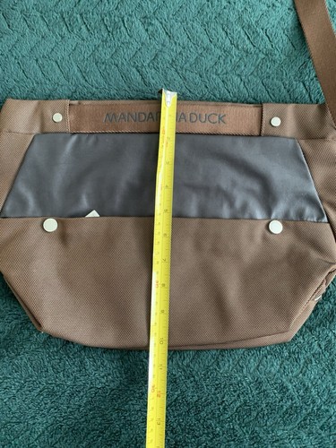 Mandarina Duck Brown Nylon Waterproof Crossbody Shoulder Messenger Bag - Picture 17 of 17