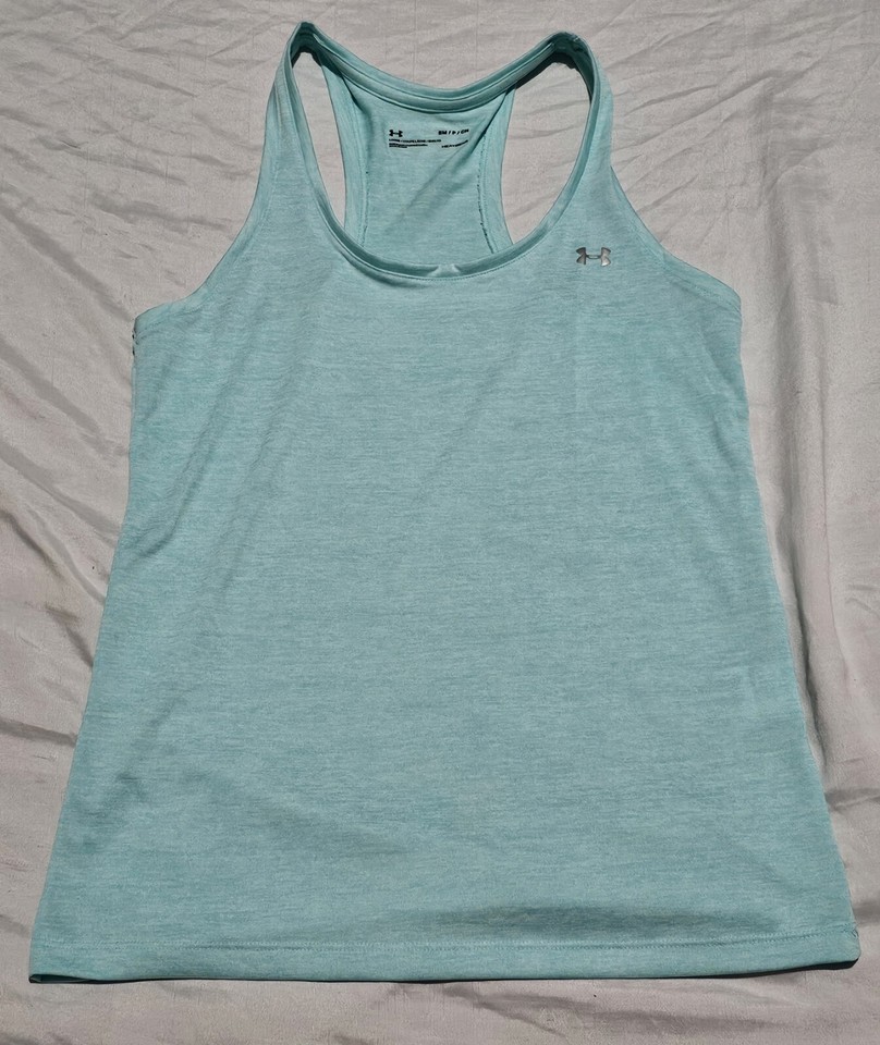 Under Armour Womans Size S Tank Top Heatgear Logo Workout