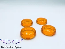 4 Pcs Motorcycle Turn Signal Light Lens Cover For Harley Sportster Dyna Softail