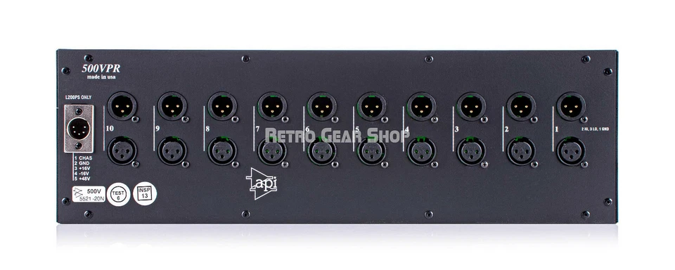 API Audio 500 VPR 10-Slot 500 Series Rack Lunchbox L200 PSU Api Mint - Image 3 of 4