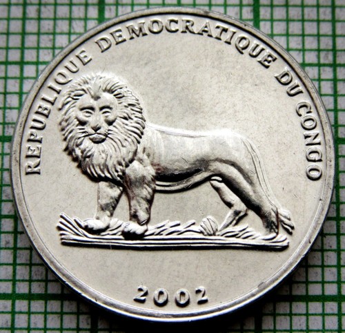 CONGO DEMOCRATIC REPUBLIC 2002 25 CENTIMES, WILD DOG, ALUMINIUM UNC - Picture 2 of 6