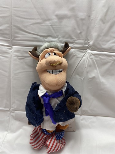 Meanies Bull Clinton Infamous Series Meanie Babies Idea Factory 1998 Plush NWT