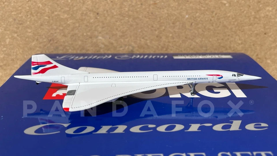 British BOAC Concorde G-BOAC G-BOAF 2 Pcs Gemini Jets Corgi GJBAW443 1:400 RARE - Image 3 of 4
