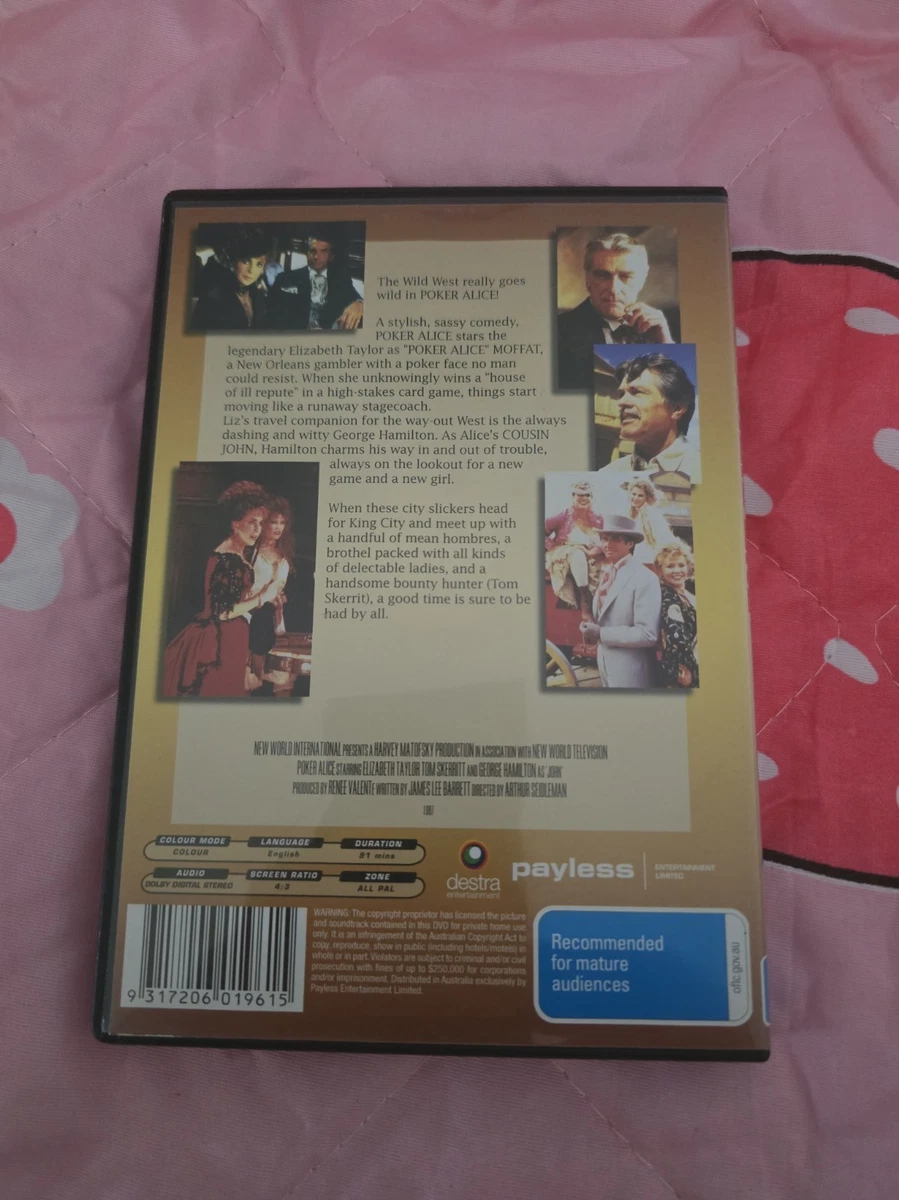 Poker Alice (All Region DVD 1987) Elizabeth Taylor Tom Skerritt