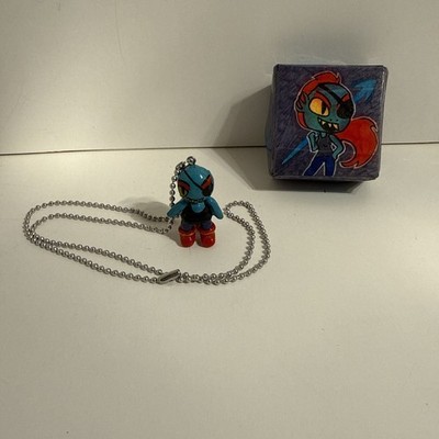 Undyne Undertale Gamer Necklace Charm Keychain Delta Rune