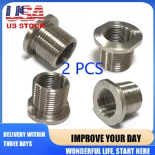 Premium Thread Adapter 1/2x28 to 5/8x24 Stainless Steel 2 Pack NEW