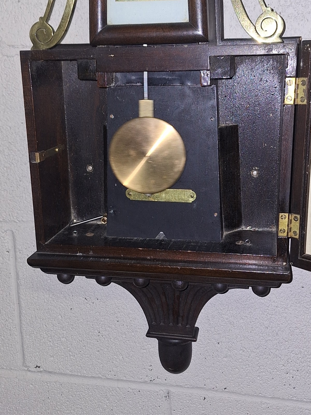 Rare Herschede 8 Day Banjo Wall Clock Working Weight Driven Shreve Crump Boston