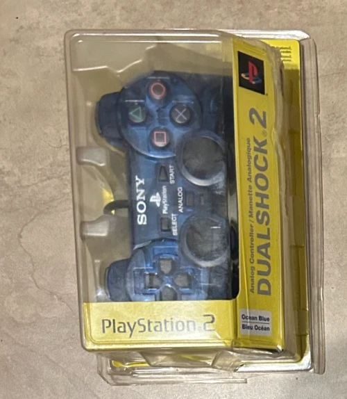 Official PlayStation 2 Ocean Blue Clear Dualshock Controller NEW