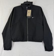 Nike Sportswear Jacket Medium Women Everything Wovens Black Full Zip Cropped NWT