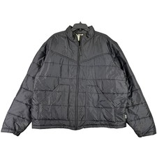 Walls Insulated Quilted Work Jacket Mens 2XL Black Full Zip Nylon Puffer 35451