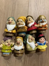 Fisher Price Little People Snow White Seven Dwarfs Set 2012 Disney COMPLETE