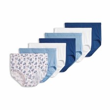 Jockey Women's Panties Elance Breathe Brief Mariana Blue Size 8 Set of 7 NWT