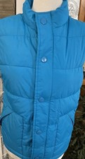 Gymboree Youth Large Full Zip Snap Puffer Vest, Blue
