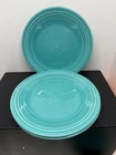 Set of 4 HLC Homer Laughlin Fiesta Turquoise Blue 10.5" Dinner Plates