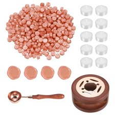 Wax Seal Kit, 300 Wax Beads, Candles, Orange Red