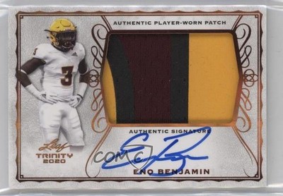 2020 Leaf Trinity Bronze Foil Eno Benjamin #PA-EB1 RPA Rookie Patch Auto RC 0rd2