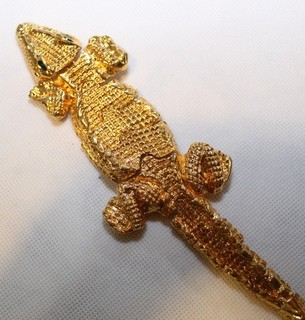 Vintage Articulated Alligator Shoulder Brooch 8" Benefits Rescue