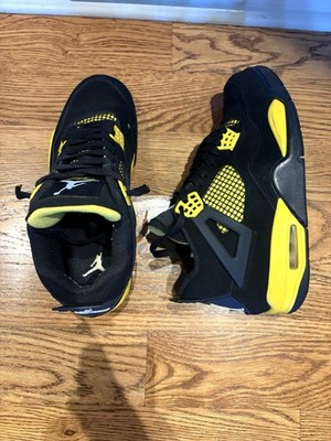 Jordan Air Jordan 4 Retro LS Thunder Black Yellow Men's Basketball Sneaker