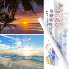 BAISITE Paint by Numbers Kit for Adults Without Frame(16x12), BAIPBN217-218 