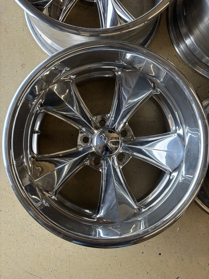 4 - 18x9 and 18x10 Foose F201 Polished Nitrous Staggered Custom WHEELS  W12001 - Image 2 of 4