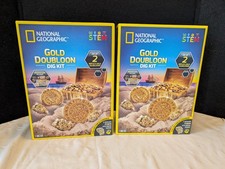 National Geographic Gold Bullion Dig Kit Lot 2pc New Science Treasure Toy