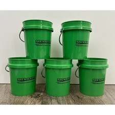 SHIPS TODAY Set of 5 Menards 400mL Mini Bucket W/Steel Handle