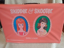 Vintage Mattel Skipper Skooter Doll Coral Pink Vinyl Carry Case