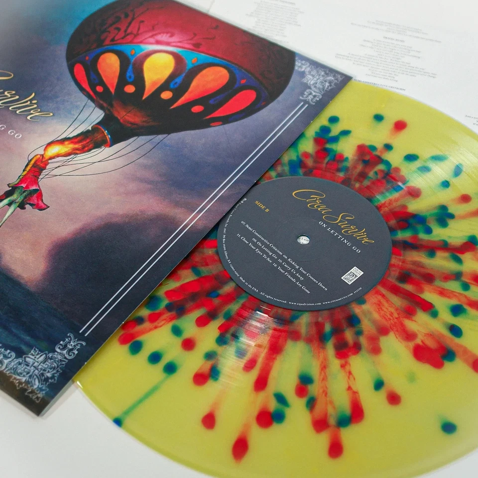 /2500 Circa Survive ON LETTING GO Custard w/Ruby & Blue Splatter Vinyl LP SEALED - Image 2 of 3
