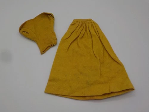 Vintage Barbie Fashion Pak 1963 GOLD KNIT Clothing 1964 Body Blouse & Skirt