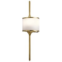 Wandlampe Wandleuchte Flurlampe Led Glas Badezimmerleuchte IP44 Messing H 55,9Cm