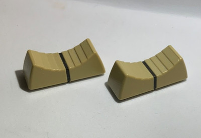 2x ORIGINAL BEIGE OFF WHITE Sliding Knob Part for Tascam M-1600 & Other Mixers