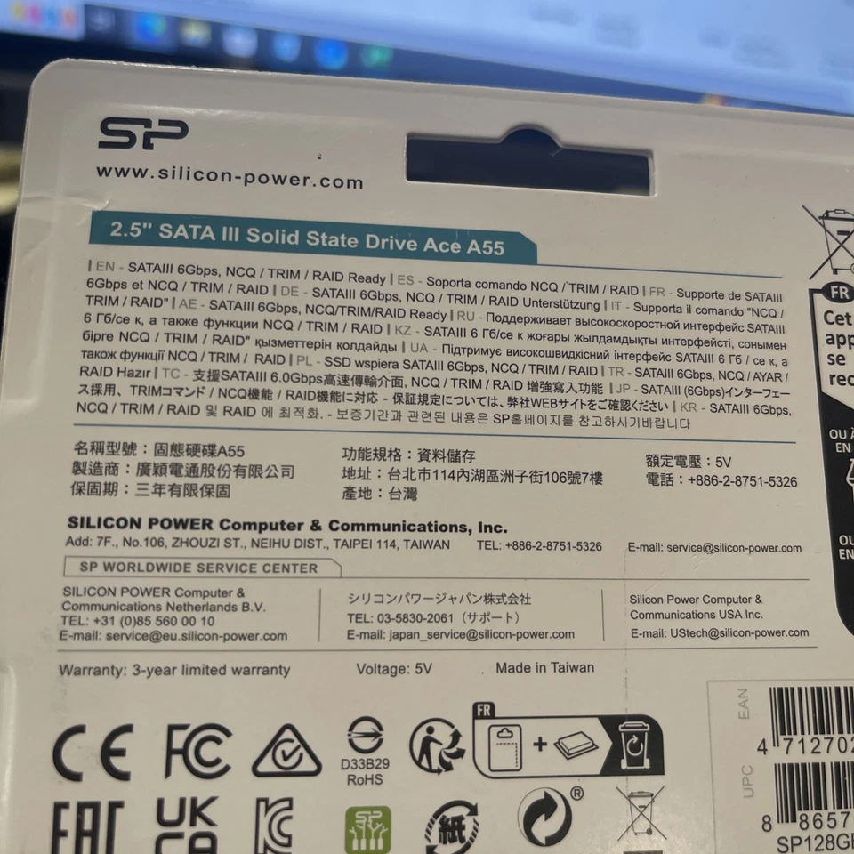 Silicon Power A55 SSD 128GB SATA III Internal Solid State Drive NEW - Image 4 of 4