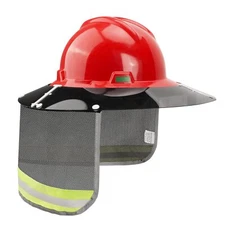 Hard Hat Visor with Neck Shade Fits Standard V-Gard Full Brim Attachment for ...