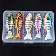 5pcs Fishing Lures Multi Jointed Fishing Slow Sinking Lifelike Swimbait 10cm 15g