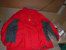 CAMEL Crown Mens Jacket Red Gray Size XL Windbreaker Colorblock
