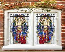 3D Golden Prince A065 Window Film Print Sticker Cling Stained Glass UV Zoe