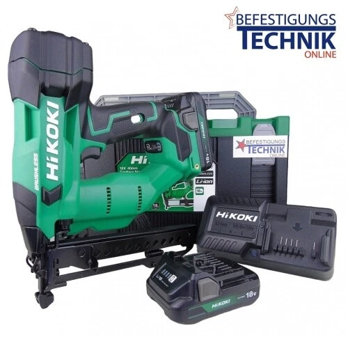 Hikoki Akku Klammergerät N1804DAWXZ 12-40mm 2x2,0Ah Akkus für Klammern Prebena E