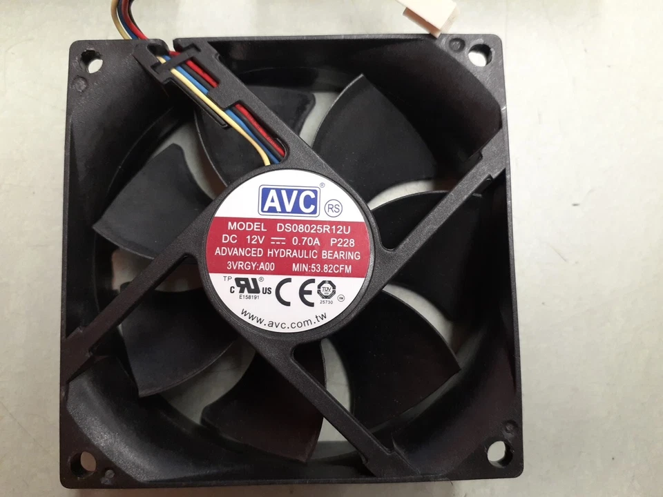 (3) AVC DS08025R12U 4-pin Cooling Fan P228 03VRGY 3VRGY - Image 2 of 2