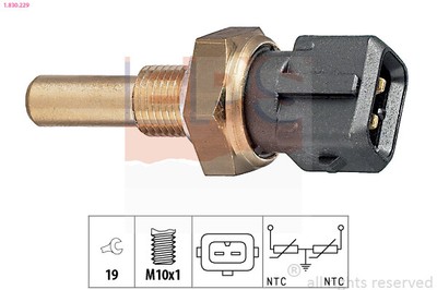 Sensor, coolant temperature EPS Facet 7.3229 Kw 530 229 for AUDI