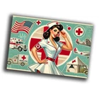 nice vintage woman military nurse retro WW2 Photo Glossy 4*6 in C64