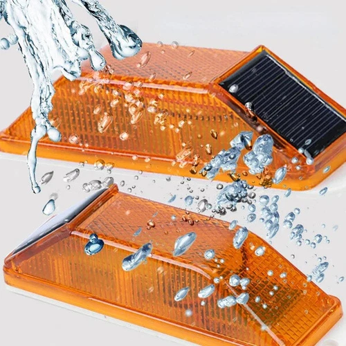 Solar Strobe Warning Lights Flash Lights Waterproof Security Wall Lamp Outdoor - Picture 7 of 13