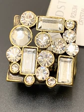 NEW Nordstrom Oversized Crystal Stretch Band Women's Ring NWT