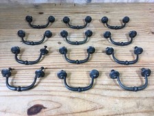 Vintage Brass Furniture Cabinet Drawer Pulls Hardware Lot of 12