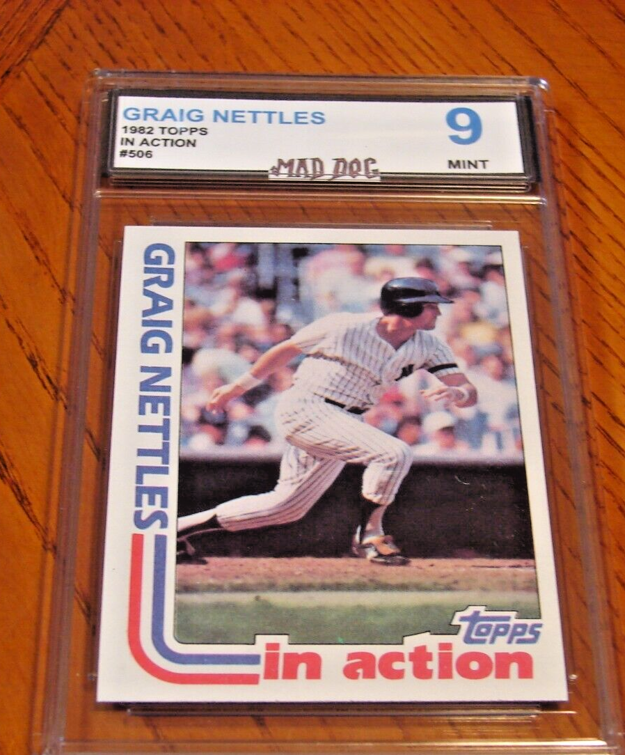 CRAIG NETTLES---1982 TOPPS--Action-#506--Set BREAK---MINT 9