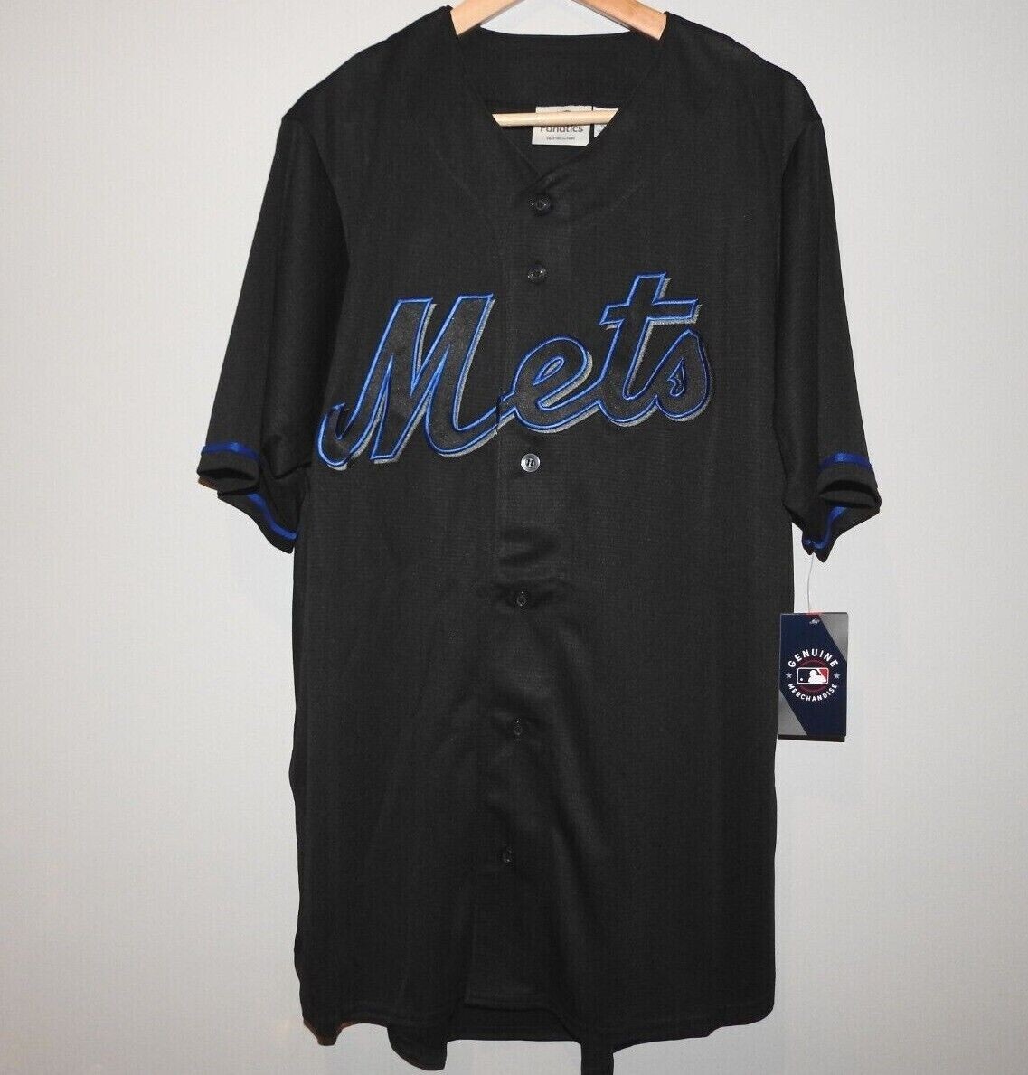 MLB New York Mets Black Baseball Jersey New Mens Big & Tall Sizes